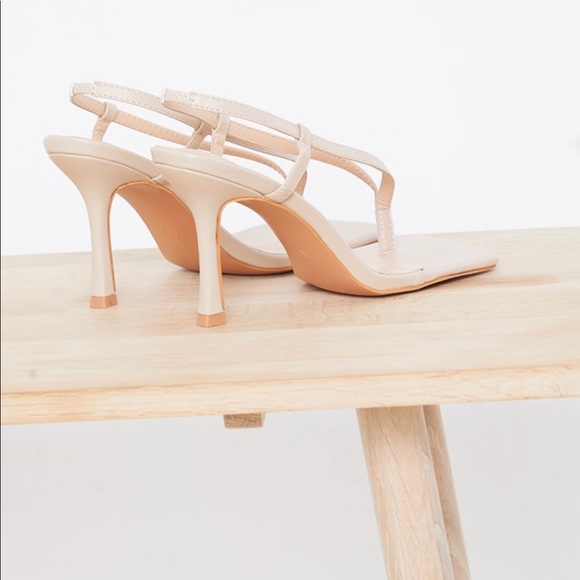 Nude strapy heeled sandal - Picture 3 of 6